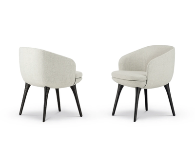 RAPHAEL - Upholstered fabric chair with armrests _ Minotti