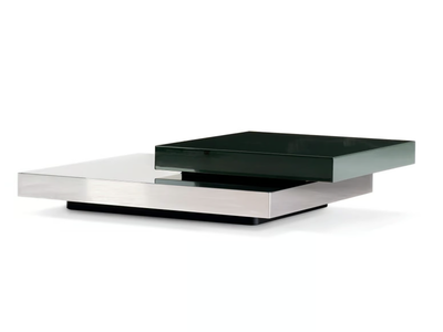 SOLID STEEL - Low wooden coffee table _ Minotti
