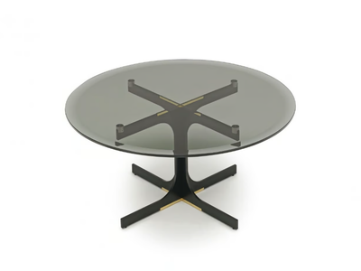 JANUS - Round glass coffee table _ MisuraEmme