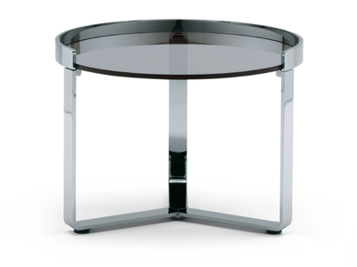 RING - Round glass and steel coffee table _ MisuraEmme