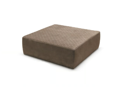 STONE - Square leather pouf _ MisuraEmme