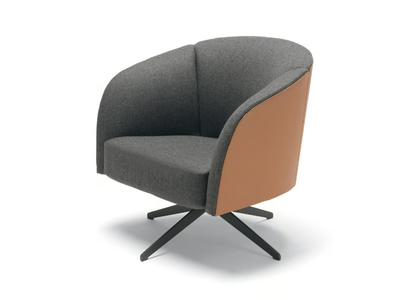 VIOLETTA - Swivel fabric armchair with armrests _ MisuraEmme