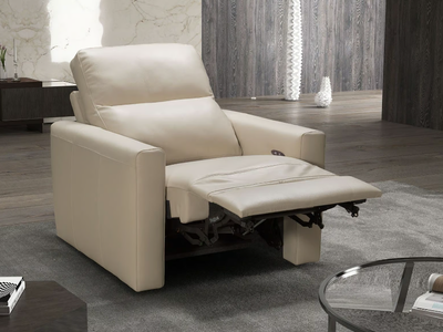 VERA - Recliner leather armchair with headrest _ MitoHome