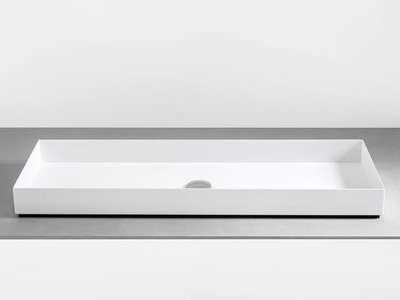 INDUSTRIAL LINE - Countertop rectangular metal washbasin _ Moab