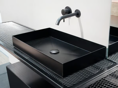 INDUSTRIAL LINE - Rectangular single metal washbasin _ Moab