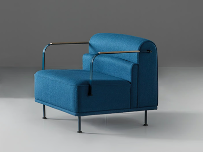 ALPE - Fabric armchair with armrests _ Mobboli