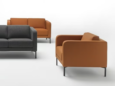 QUADRAT QS2P - 2 seater fabric sofa _ Mobboli