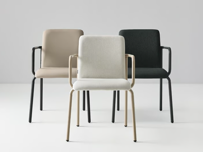 SAVE 18 FB - Fabric chair with armrests _ Mobboli