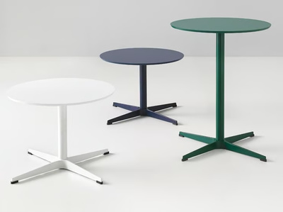 WIDE - Round MDF coffee table with 4-star base _ Mobboli