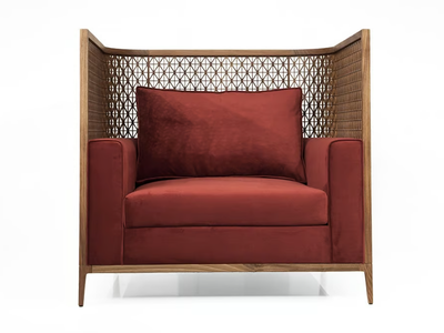 ALEXA LOVE SEAT - High-back fabric armchair _ Mobi