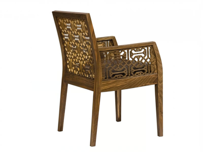 OTTOMAN - Wooden chair with armrests _ Mobi
