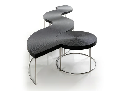 SINI - Modular wood veneer coffee table _ Mobi