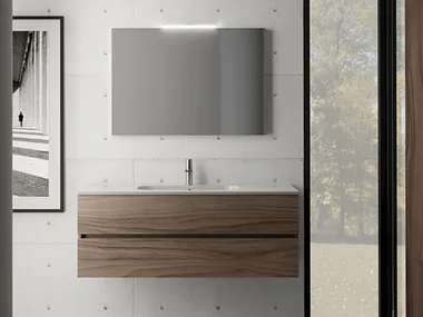 EASY 6 - Wall-mounted HPL vanity unit with drawers _ Mobilcrab
