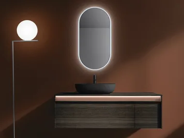 LINE 6 - Wall-mounted HPL vanity unit with drawers _ Mobilcrab