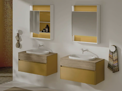 MOOD 11 - Wall-mounted HPL vanity unit with drawers _ Mobilcrab