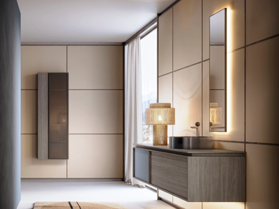 ZEN 3 - Wall-mounted HPL vanity unit _ Mobilcrab