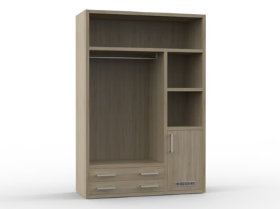 ZEUS AR 100 - Wardrobe with drawers for hotel rooms _ Mobilspazio