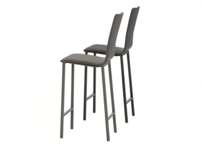 KOKO - High upholstered leather stool _ Mobliberica