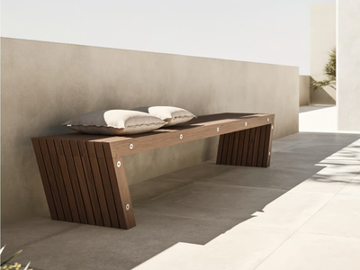 XY - Solid wood garden bench _ MODULNOVA