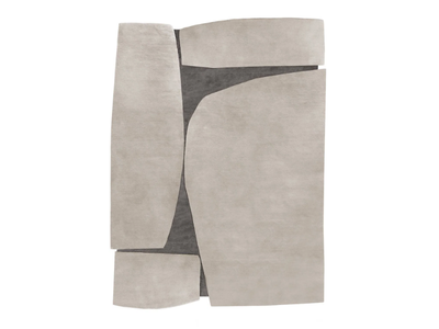 ATLAS AT02 GRAY - Handmade rectangular wool rug _ Mohebban