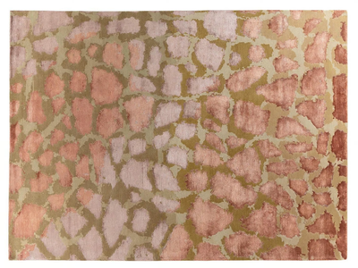 GERI - Patterned rectangular handmade Bamboo silk rug _ Mohebban