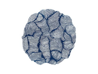 OCEANO ROUND BLUE - Handmade wool rug _ Mohebban