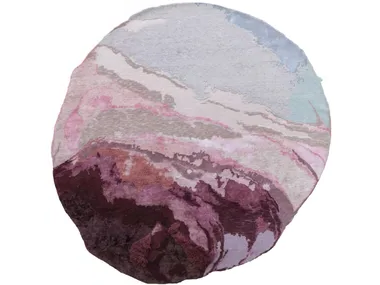 TACTILE ROSE - Hand-knotted rug in wool, bamboo silk, viscose and jute _ Mohebban