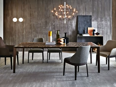 FILIGREE - Rectangular marble dining table _ Molteni & C.