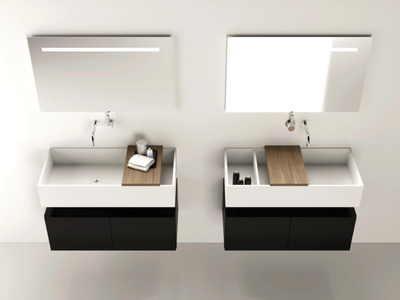 CANASTA - Wall-mounted single Solid Surface washbasin _ MOMA Design