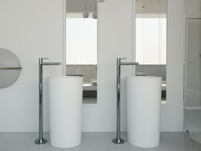 DIAMOND - Freestanding round Solid Surface washbasin _ MOMA Design