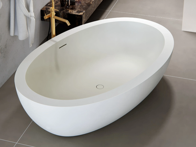 ELITE - Freestanding oval Solid Surface bathtub _ MOMA Design