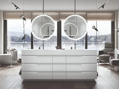 EMPHASIS - Floor-standing double sectional vanity unit _ MOMA Design