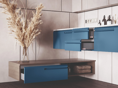 EMPHASIS - Sectional suspended bathroom wall cabinet _ MOMA Design