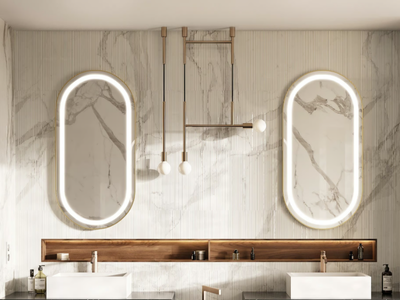 FORUM - Wall-mounted mirror with integrated lighting _ MOMA Design