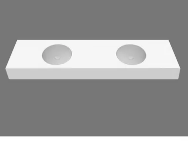 GOLD SYSTEM - Double round Solid Surface washbasin _ MOMA Design
