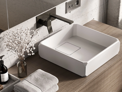KEPLERO 1 -2 - Countertop square washbasin _ MOMA Design