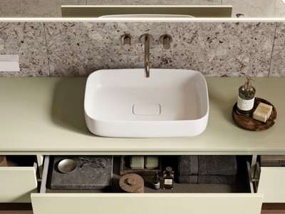 NINFEA 1 - 2 - Countertop rectangular washbasin _ MOMA Design