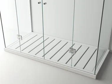 ONE SHOWER CORIAN - Slatted rectangular Solid Surface shower tray _ MOMA Design