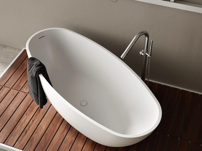 RUBY - Asymmetric freestanding Solid Surface bathtub _ MOMA Design