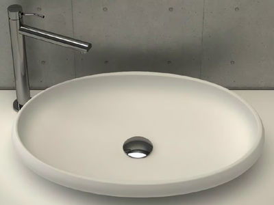 RUBY - Countertop oval Solid Surface washbasin _ MOMA Design