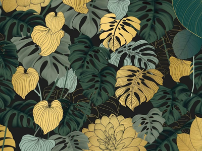 FAB-01 GOLD - Glass-fibre wall tiles / wallpaper _ MOMENTI
