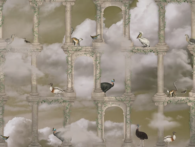 STU-18 - Glass-fibre wall tiles / wallpaper _ MOMENTI