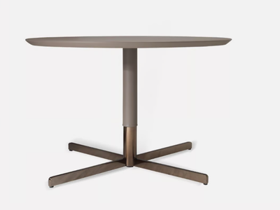 LEATHERELLA - Round leather coffee table _ MORADA