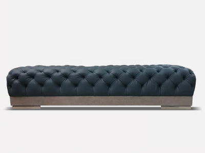 NUBE - Tufted upholstered leather bench _ MORADA