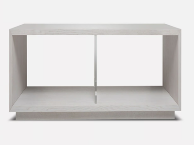 PURO - Rectangular wood and glass console table _ MORADA