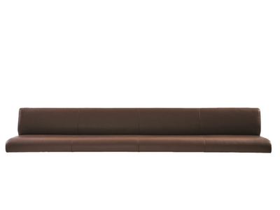 MOUNT - Wall-hung leather bench with back _ MORE