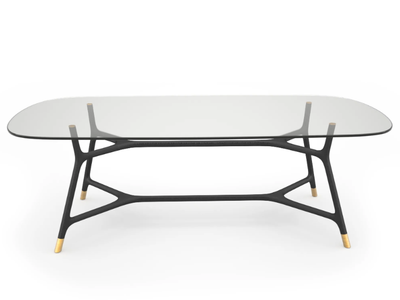 JOYCE - Rectangular glass table _ Morelato