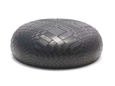 DEW - Round leather pouf _ Moroso