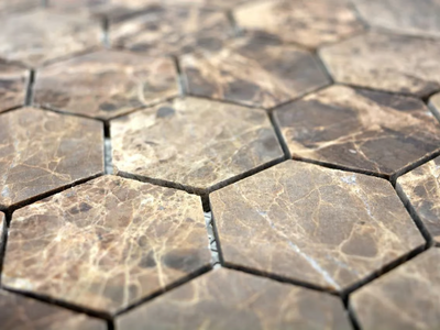 MARMO - 5691484 / 5691507 - Dark Emperador marble mosaic _ Mosaix