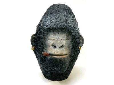 CIGAR CHIMPANZEE - Ceramic sculpture _ Mosche Bianche
